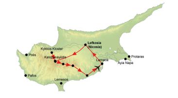 Lefkosia und Berge